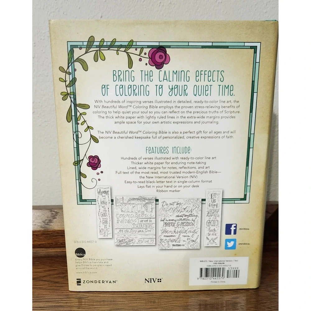 Beautiful Word Coloring Bible Book-NIV: Hundreds of Verses‎ to Color Hardcover